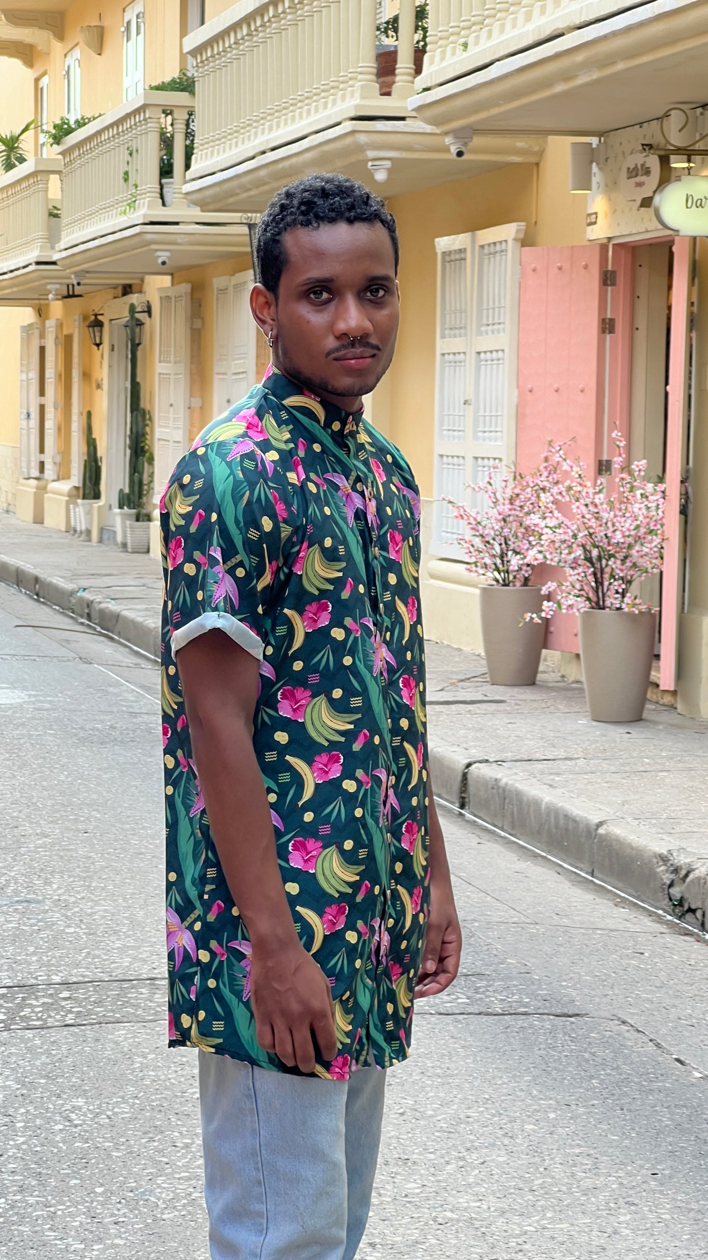 Camisón La tajá – diseño étnico colombiano Visaje Negro