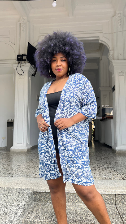 Kimono corto unisex Río Suriquí | Visaje Negro