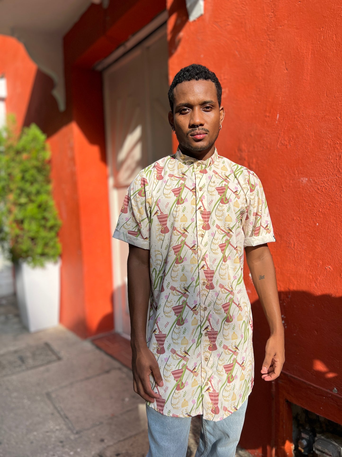 Camisón pilón – diseño étnico colombiano Visaje Negro