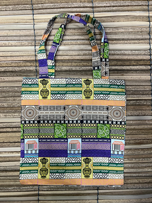 Tote bag/ bolsa de tela diseño Artesanos. 100% algodón.