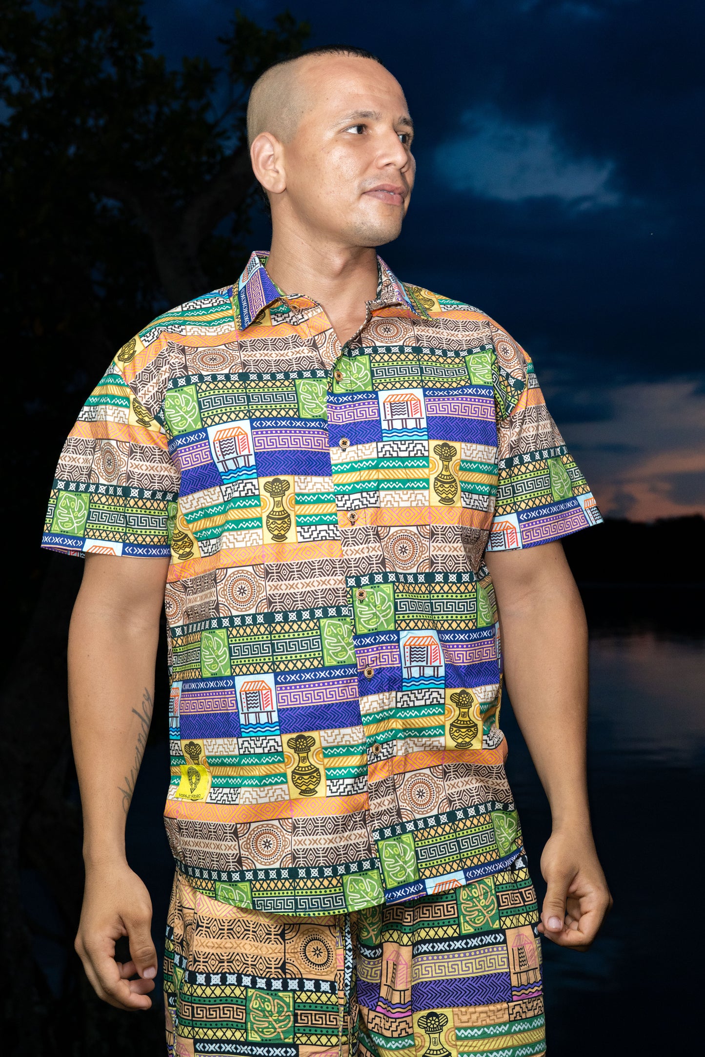 Camisa premium ALGODÓN. Artesanos. cuello inglés