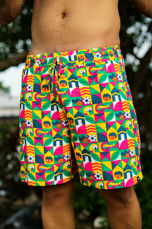 Bermuda/Short unisex estampado Barrio Obrero