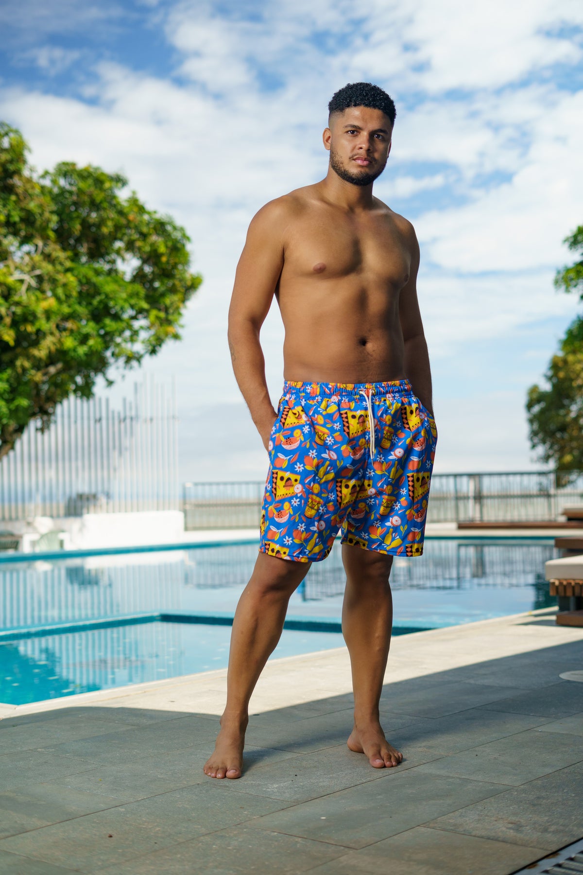 Pantaloneta de baño hombre. Sexteto